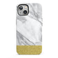 Marble Grey White Gold iPhone 13 Full Wrap 3D Tough Case