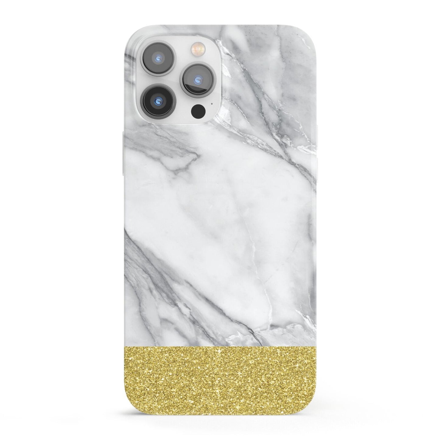Marble Grey White Gold iPhone 13 Pro Max Full Wrap 3D Snap Case