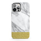 Marble Grey White Gold iPhone 13 Pro Max Full Wrap 3D Tough Case