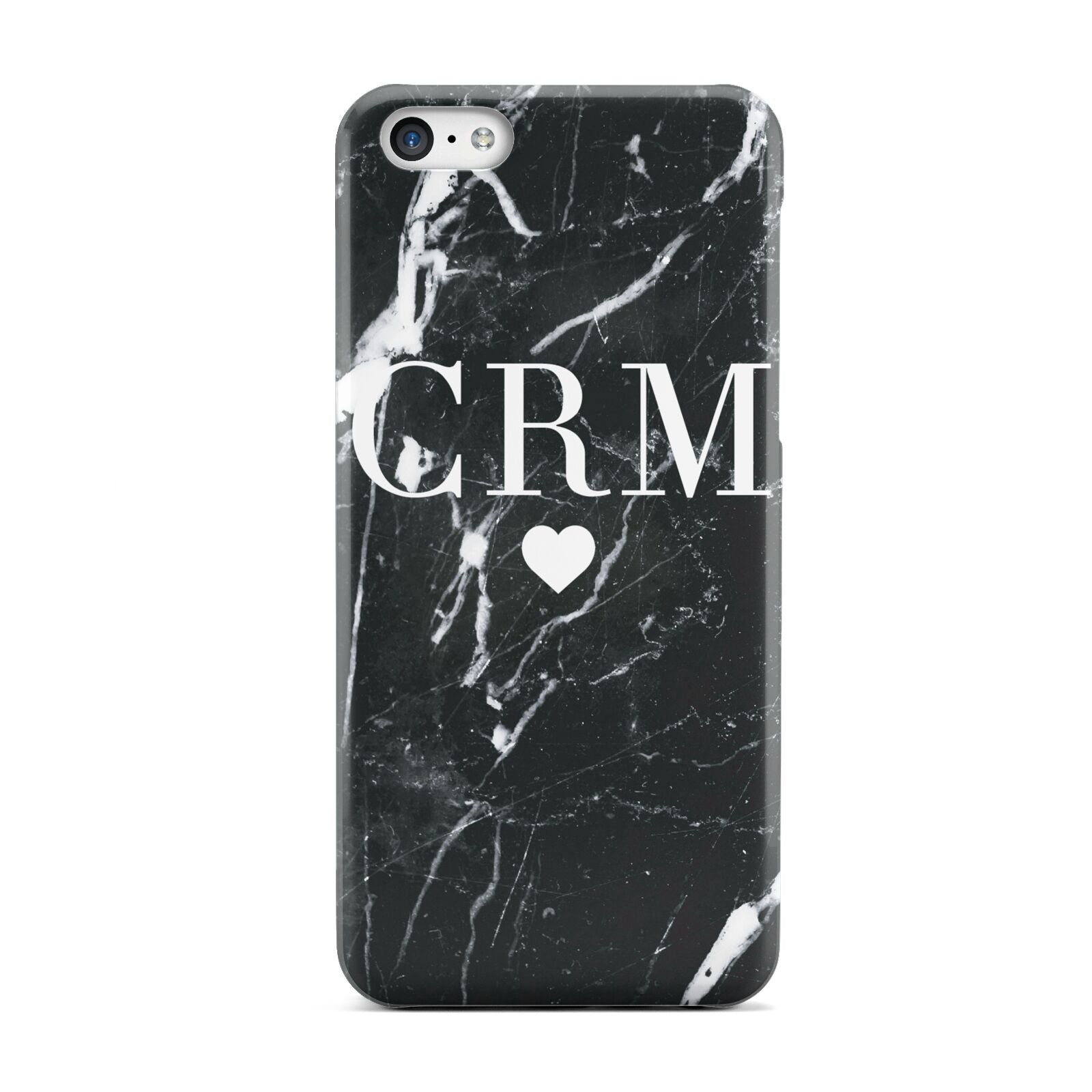 Marble Heart Initials Personalised Apple iPhone 5c Case