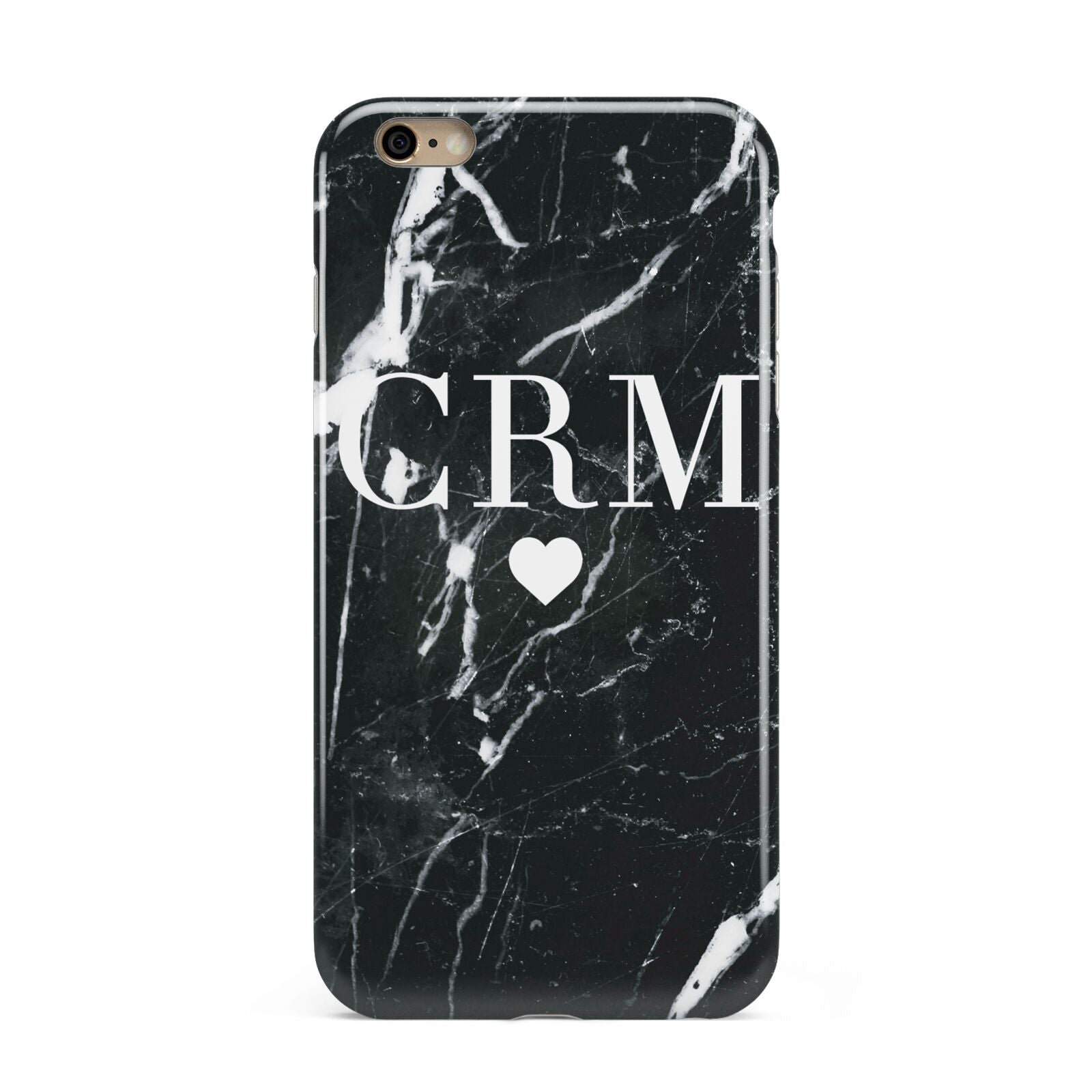 Marble Heart Initials Personalised Apple iPhone 6 Plus 3D Tough Case