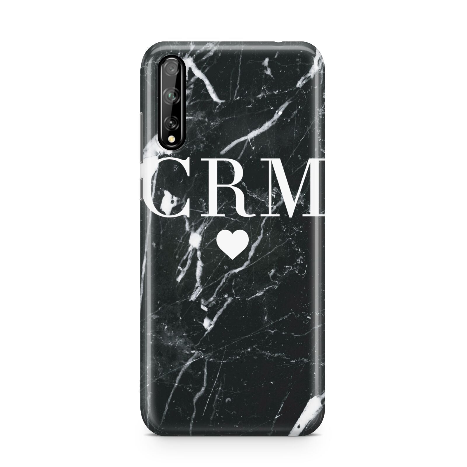 Marble Heart Initials Personalised Huawei Enjoy 10s Phone Case