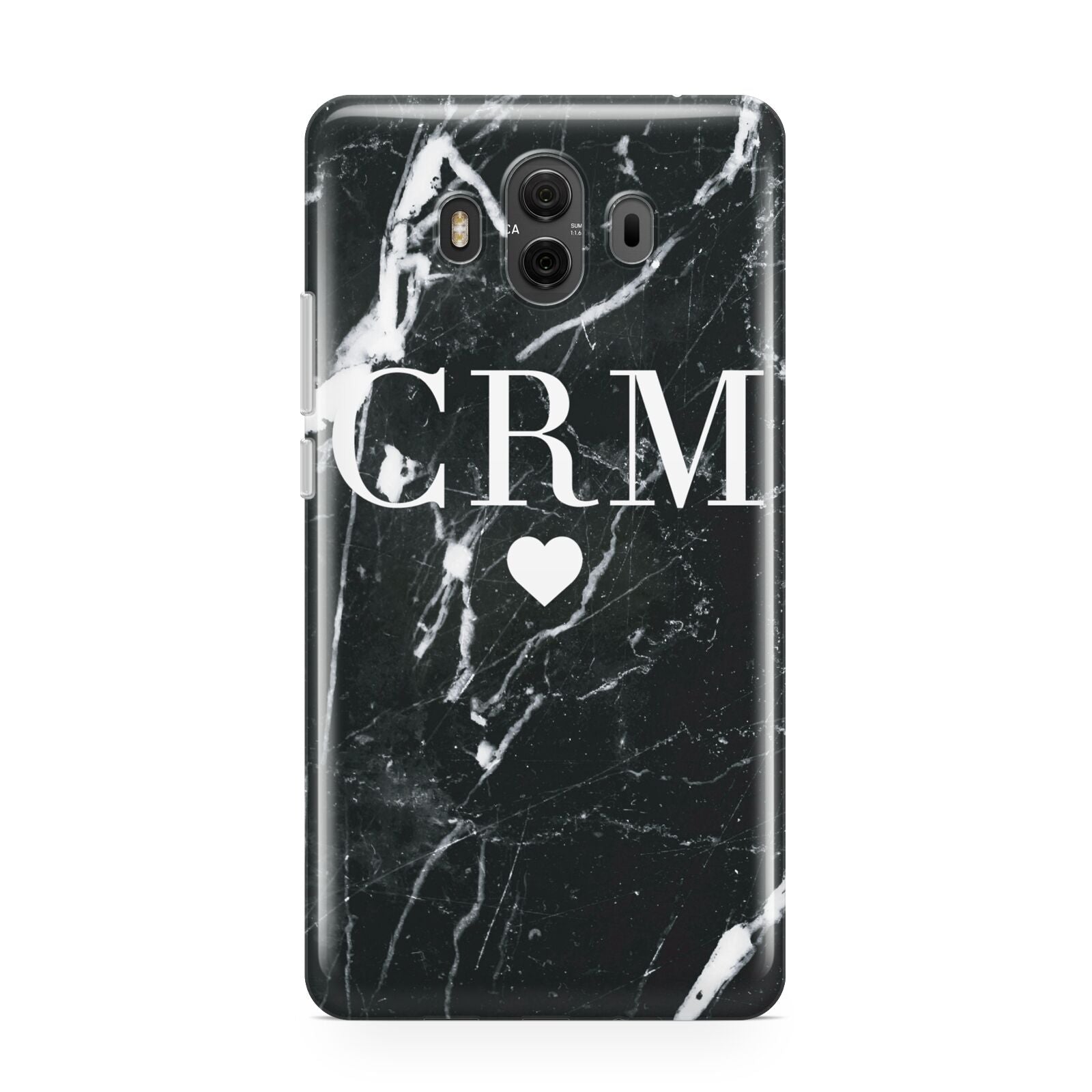 Marble Heart Initials Personalised Huawei Mate 10 Protective Phone Case