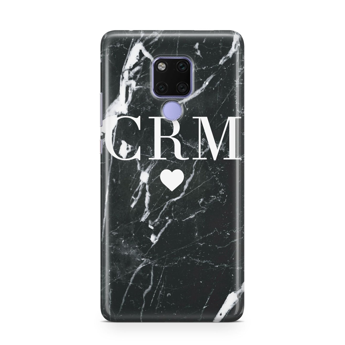 Marble Heart Initials Personalised Huawei Mate 20X Phone Case