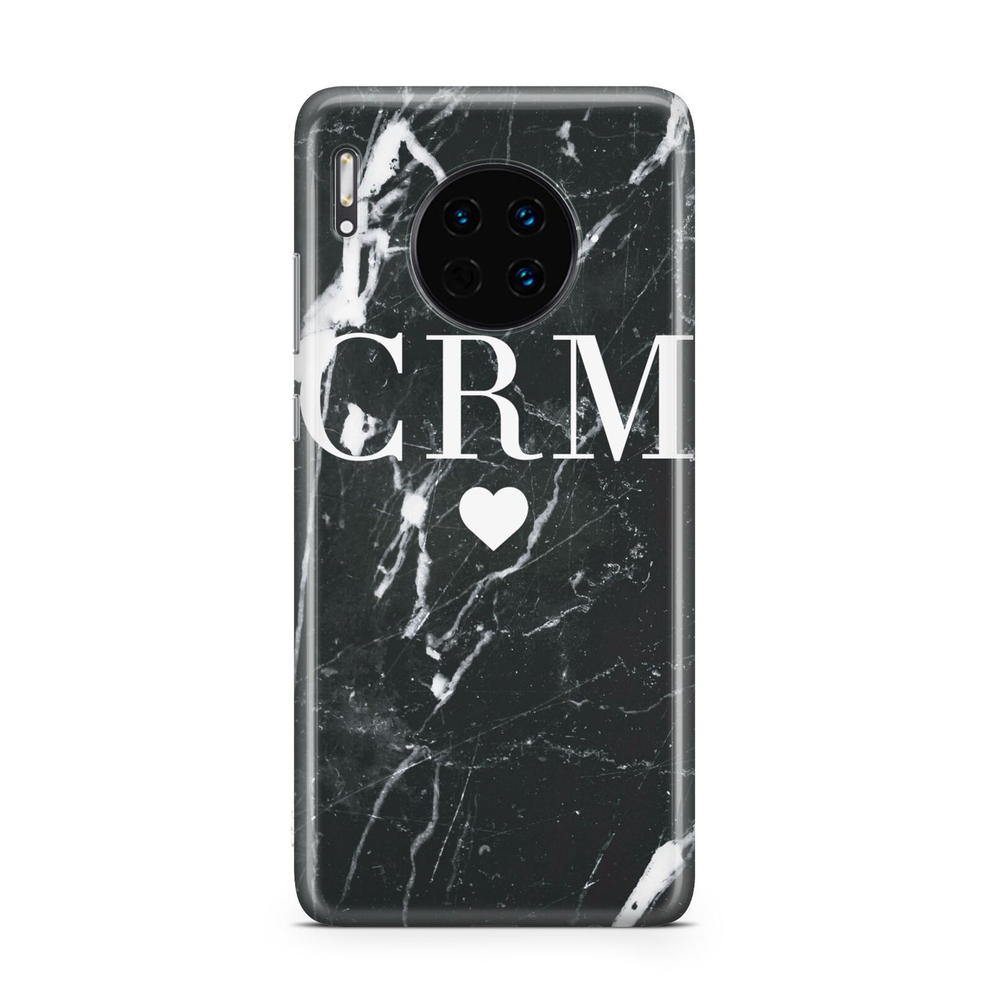 Marble Heart Initials Personalised Huawei Mate 30
