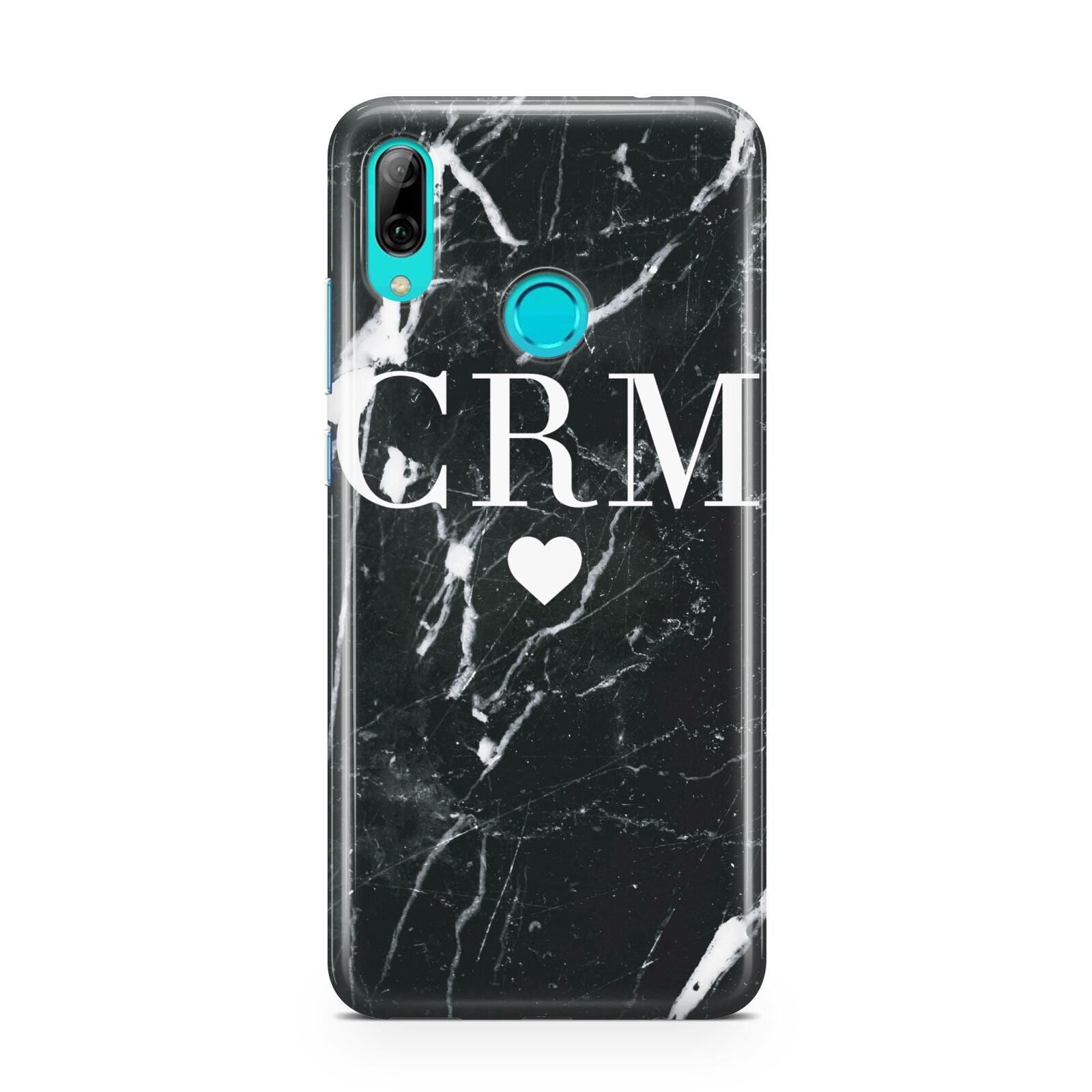 Marble Heart Initials Personalised Huawei P Smart 2019 Case