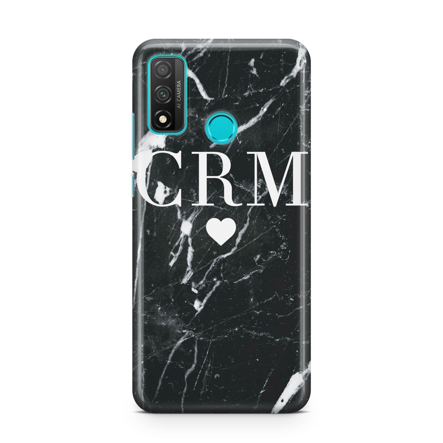 Marble Heart Initials Personalised Huawei P Smart 2020