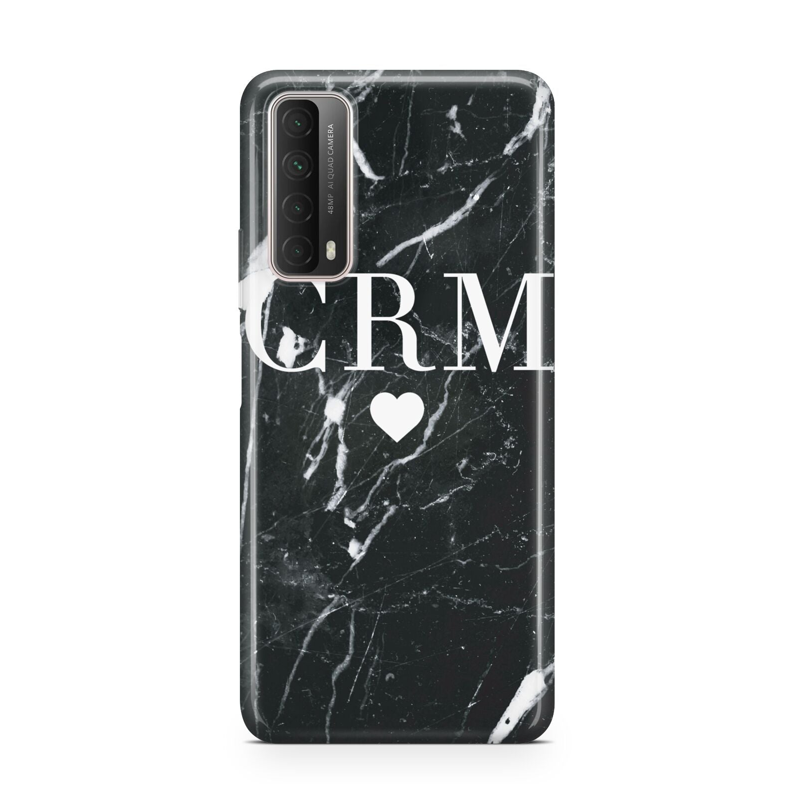 Marble Heart Initials Personalised Huawei P Smart 2021