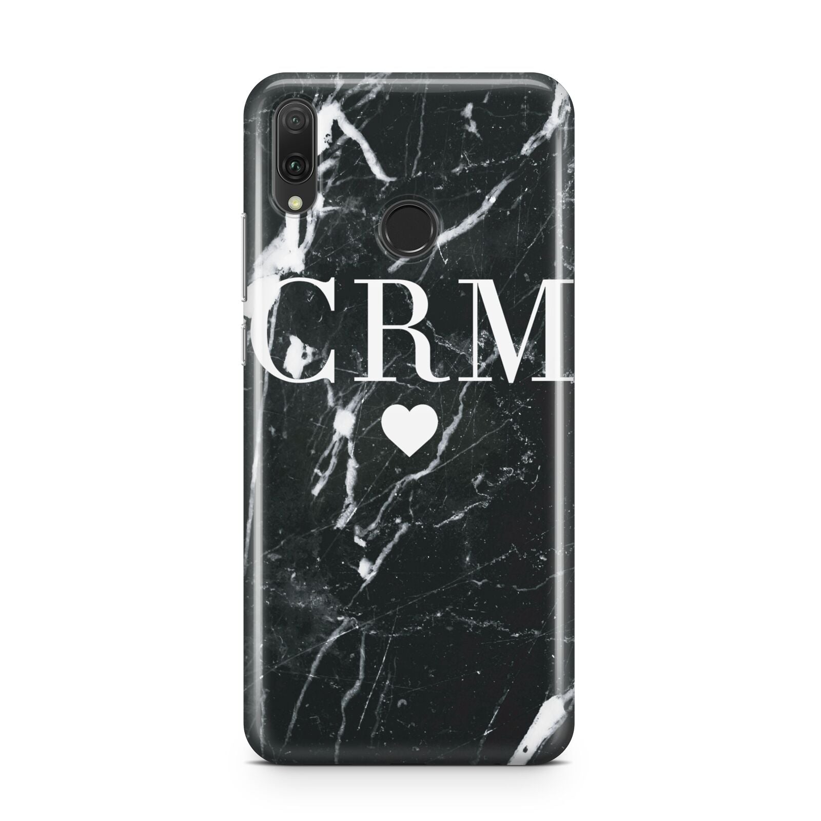 Marble Heart Initials Personalised Huawei Y9 2019
