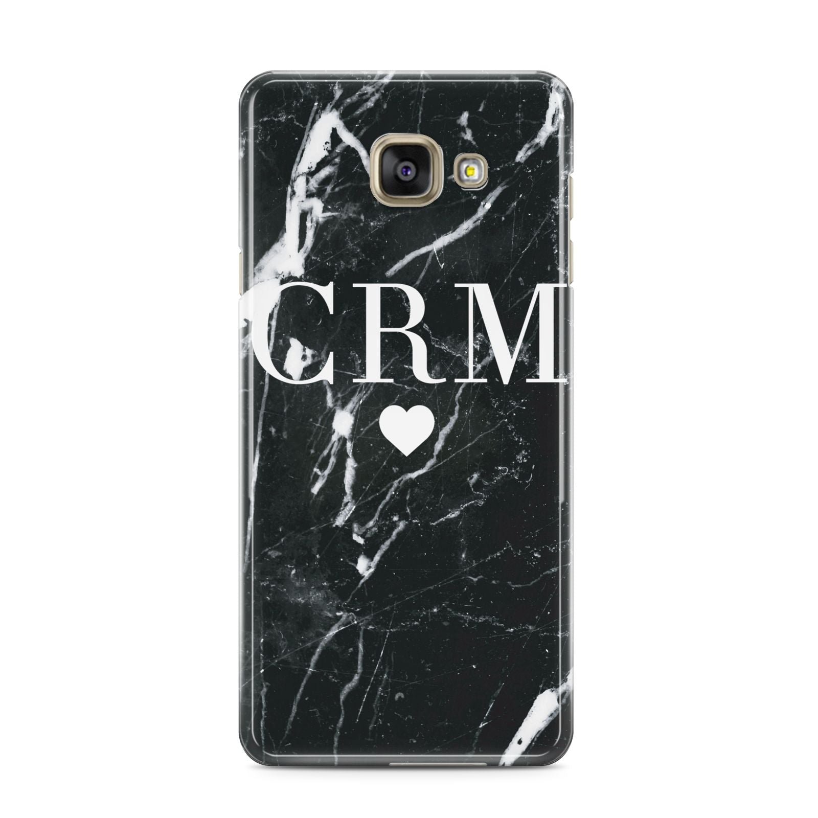 Marble Heart Initials Personalised Samsung Galaxy A3 2016 Case on gold phone