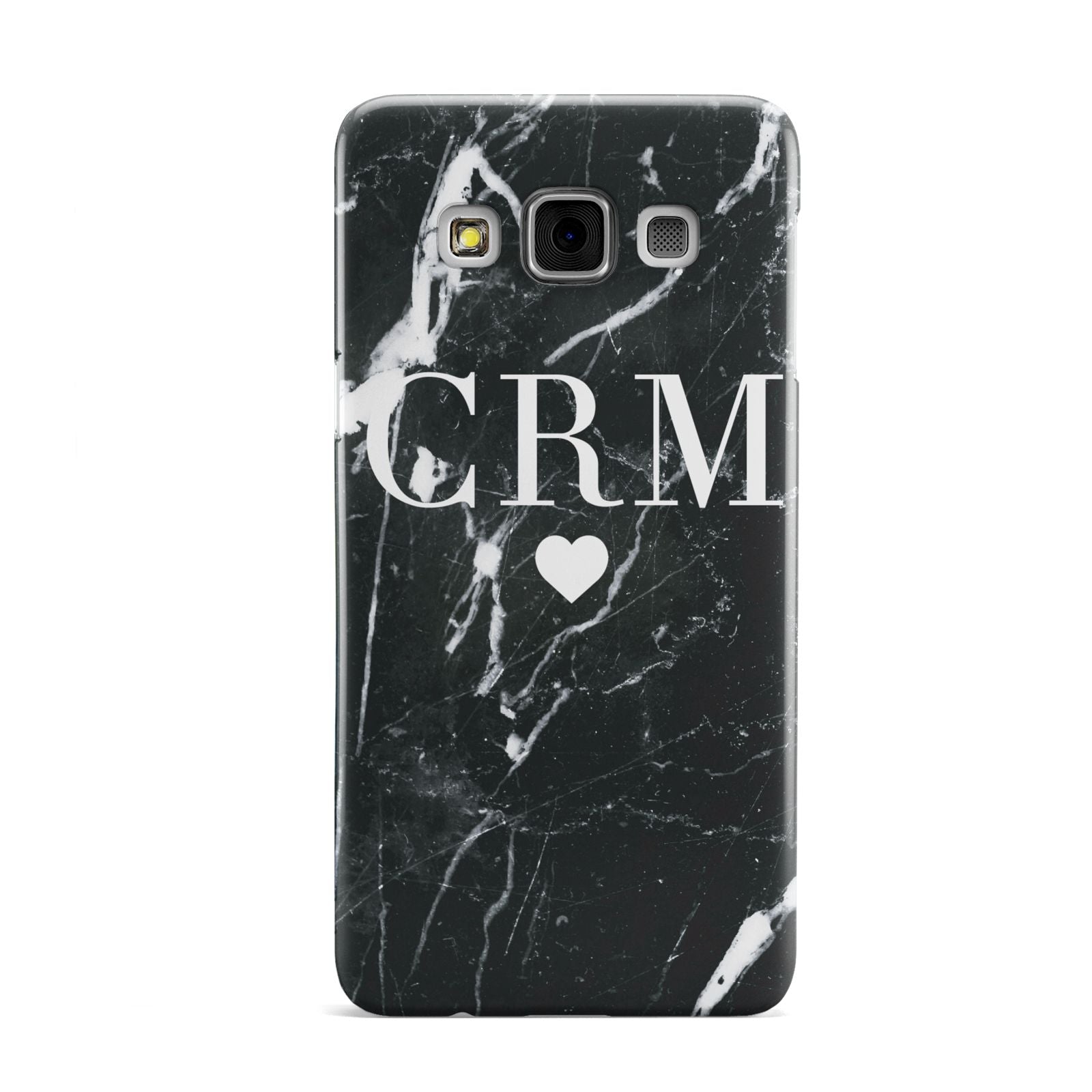 Marble Heart Initials Personalised Samsung Galaxy A3 Case