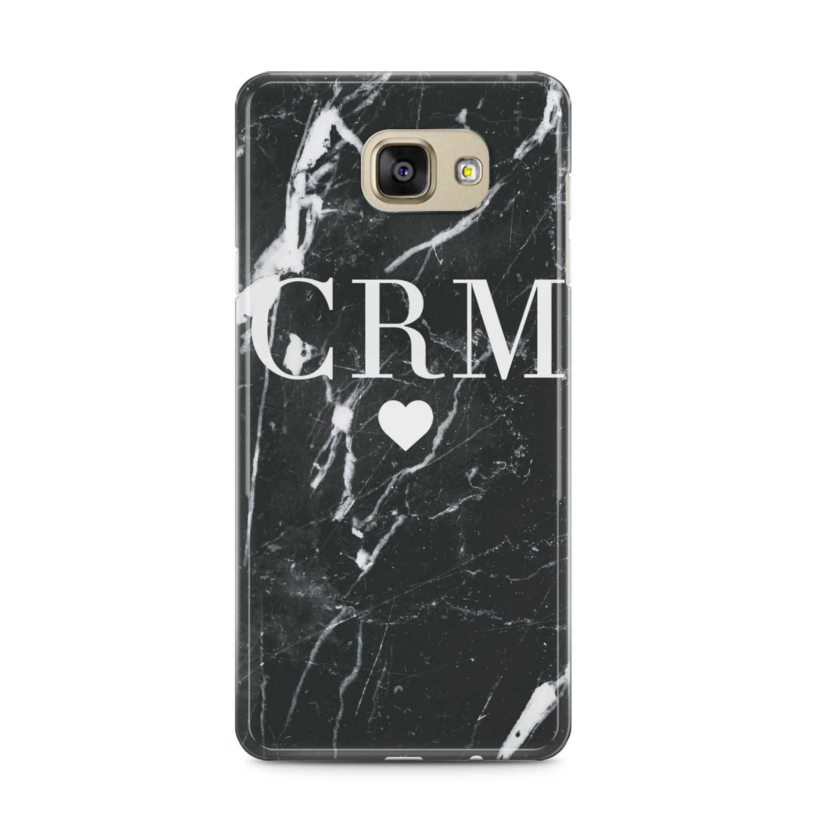 Marble Heart Initials Personalised Samsung Galaxy A5 2016 Case on gold phone