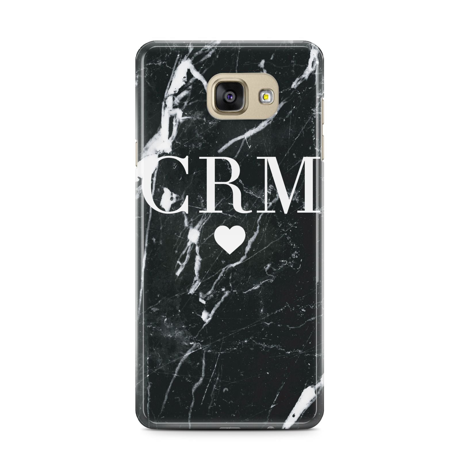 Marble Heart Initials Personalised Samsung Galaxy A7 2016 Case on gold phone