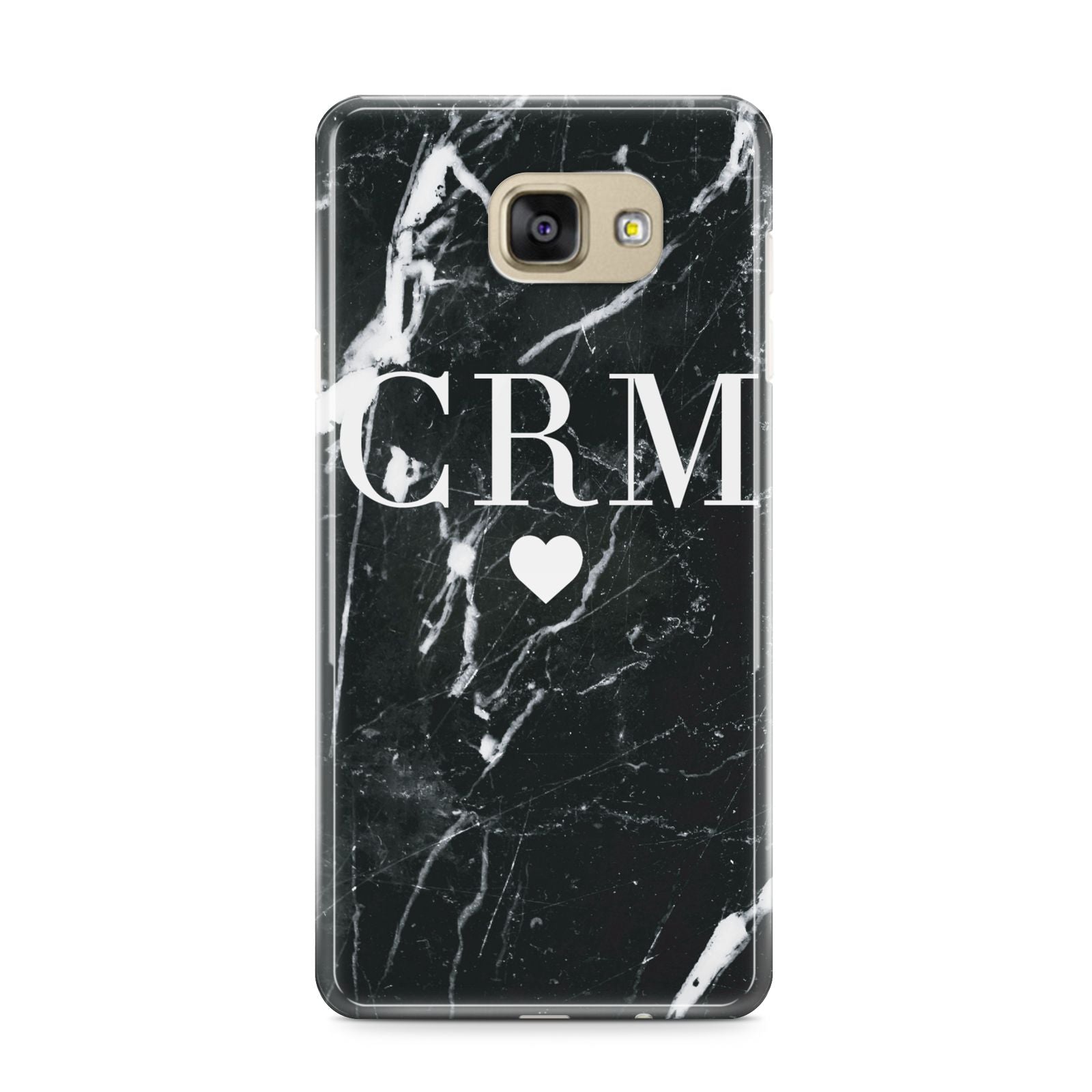 Marble Heart Initials Personalised Samsung Galaxy A9 2016 Case on gold phone