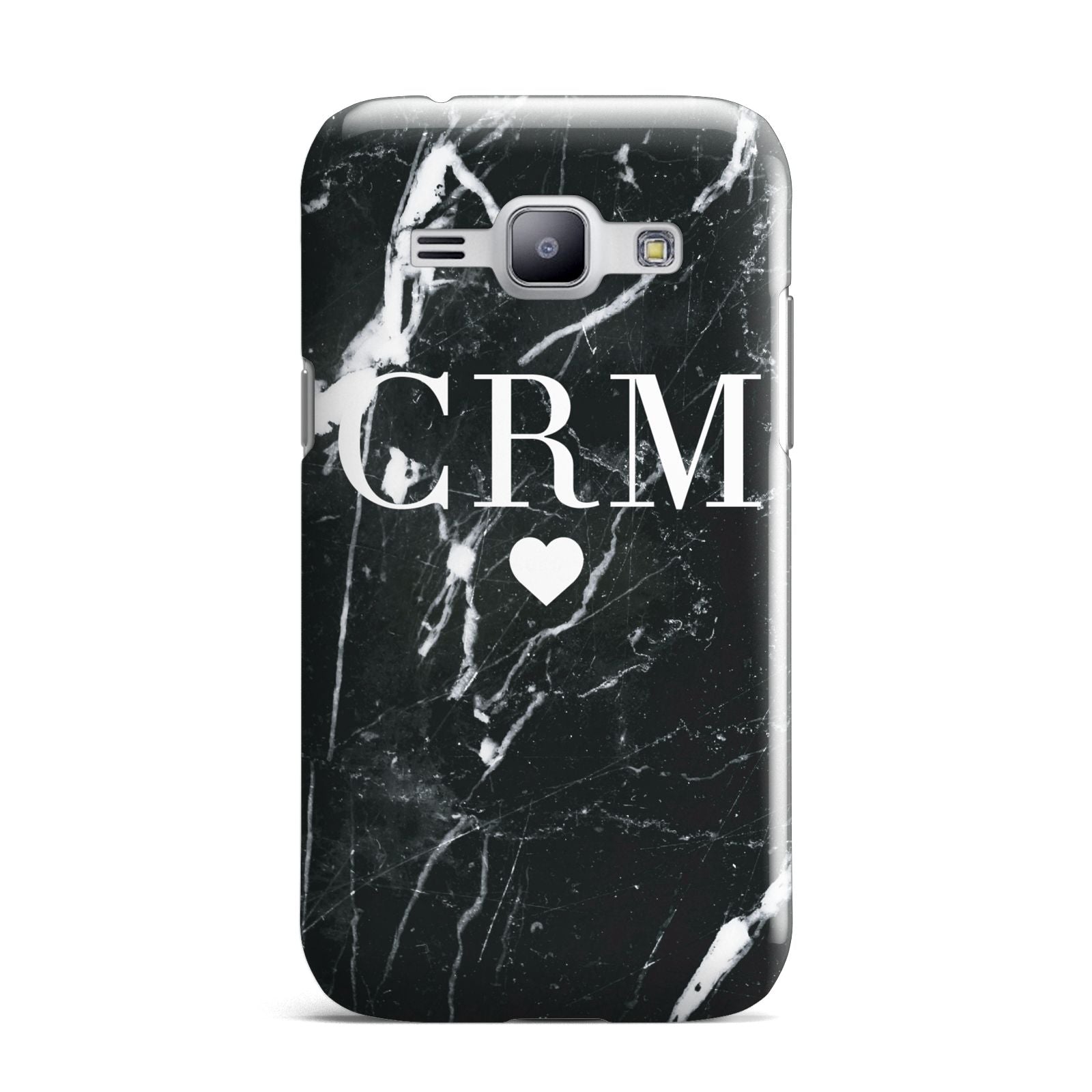 Marble Heart Initials Personalised Samsung Galaxy J1 2015 Case