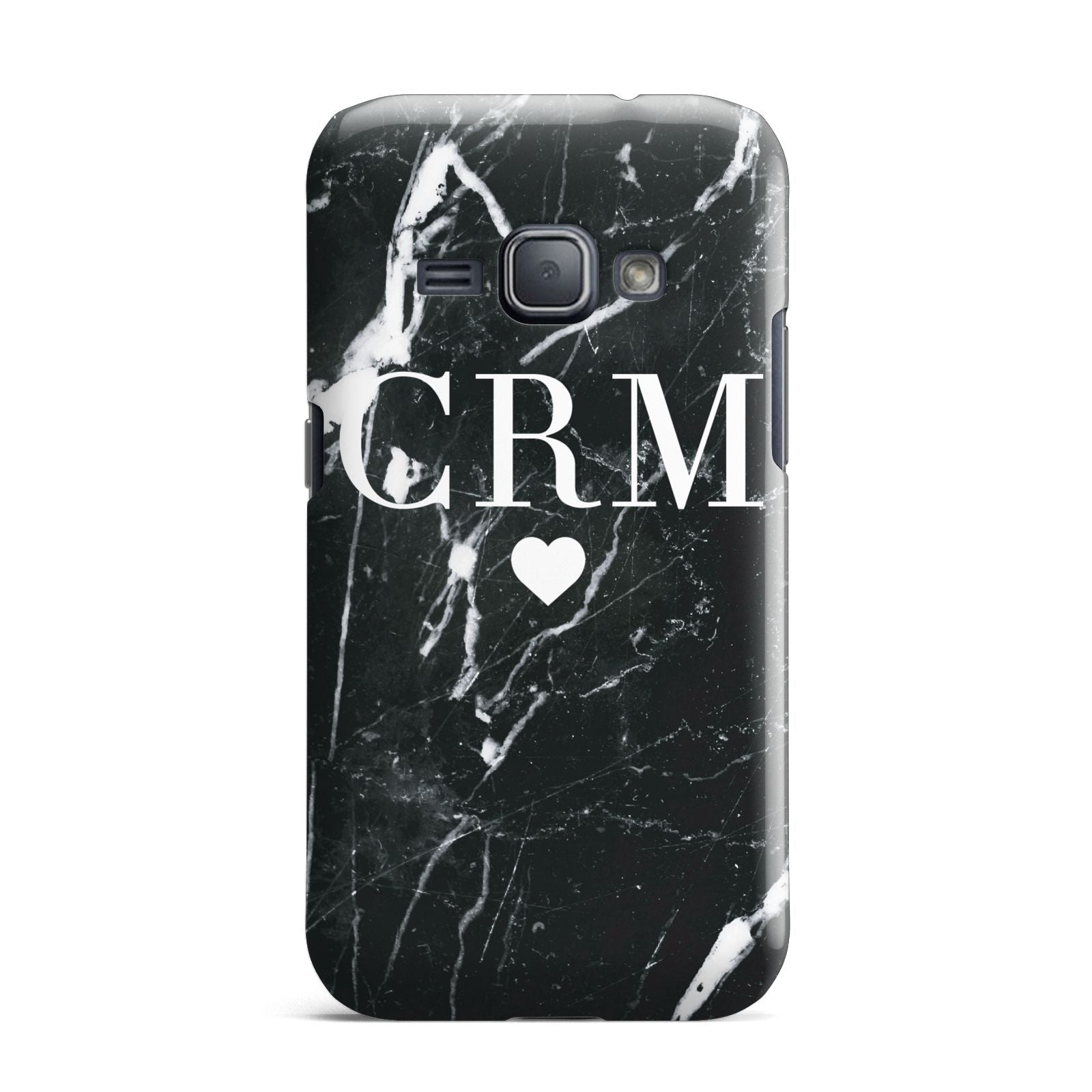 Marble Heart Initials Personalised Samsung Galaxy J1 2016 Case