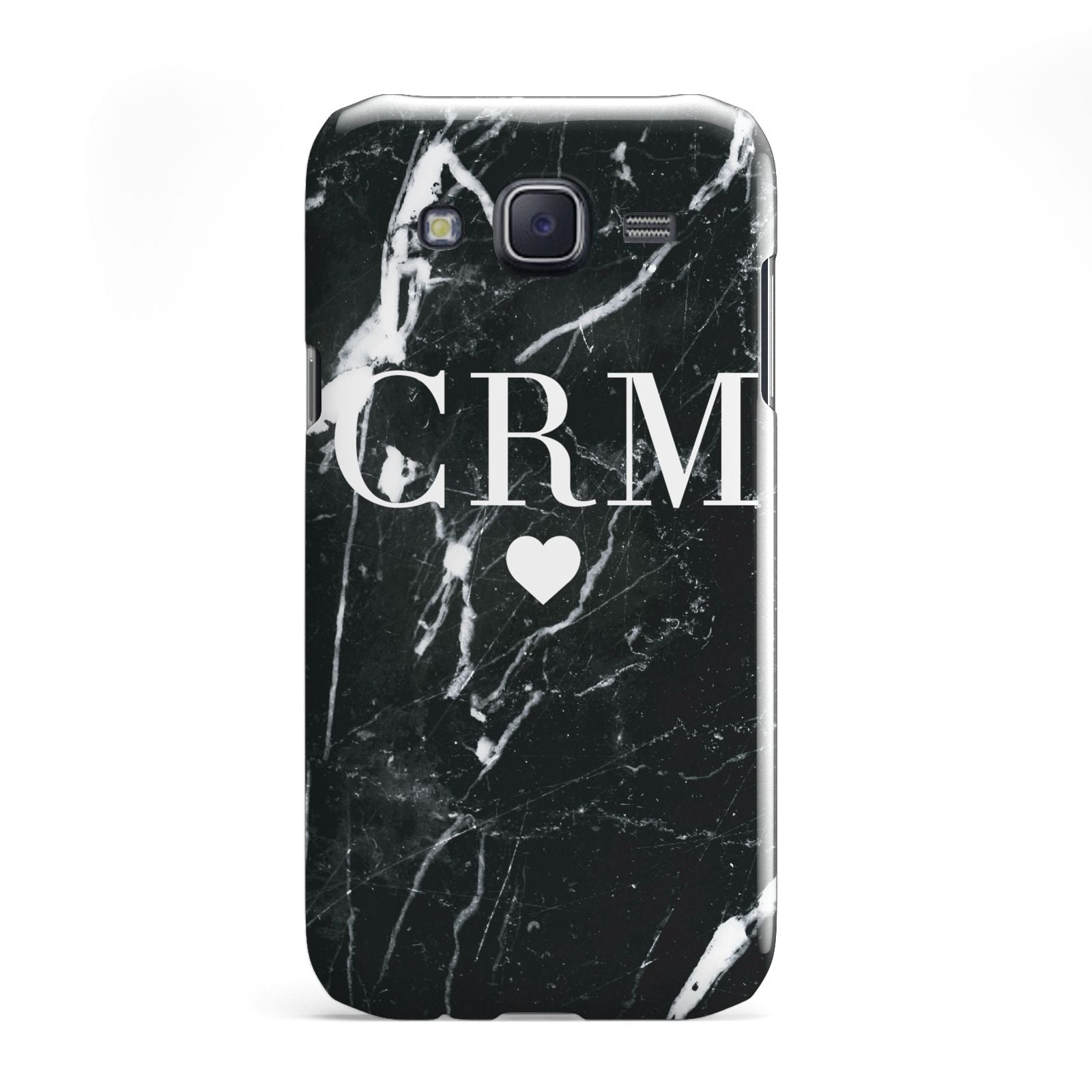 Marble Heart Initials Personalised Samsung Galaxy J5 Case