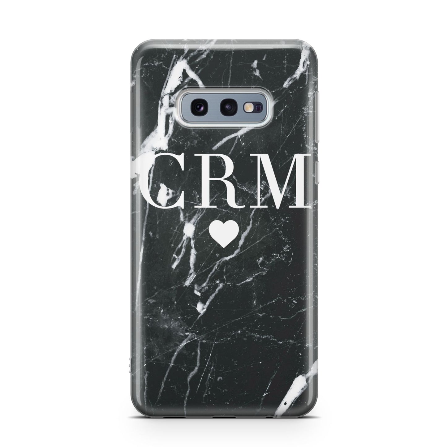 Marble Heart Initials Personalised Samsung Galaxy S10E Case