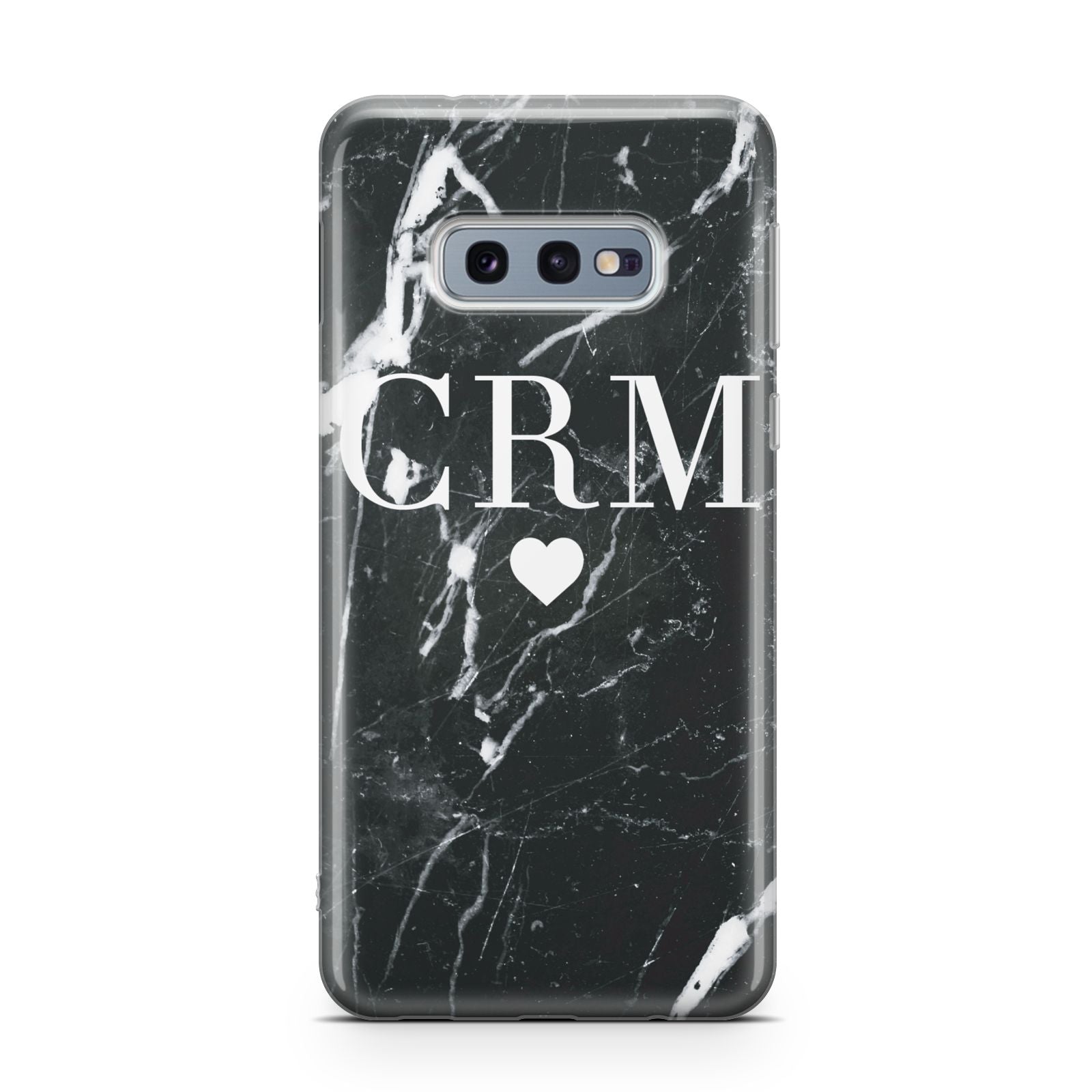 Marble Heart Initials Personalised Samsung Galaxy S10E Case