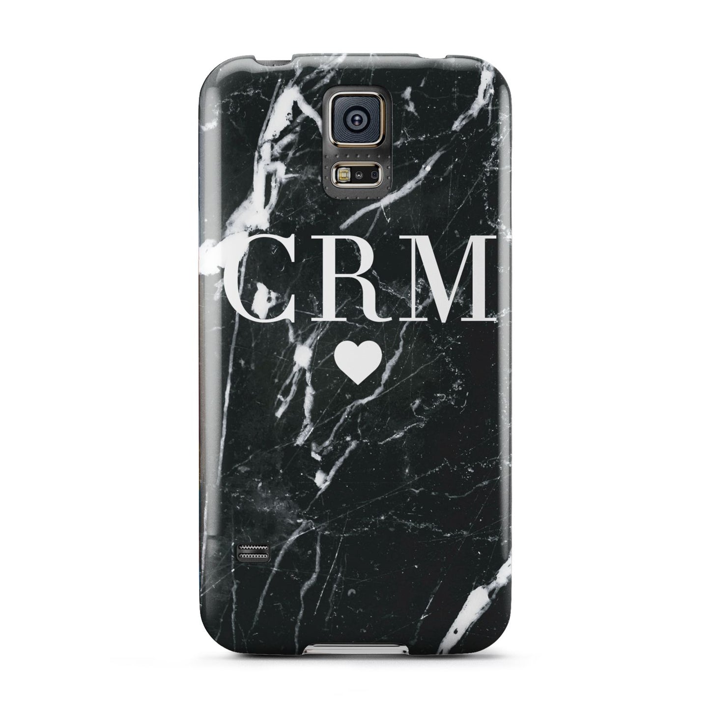 Marble Heart Initials Personalised Samsung Galaxy S5 Case