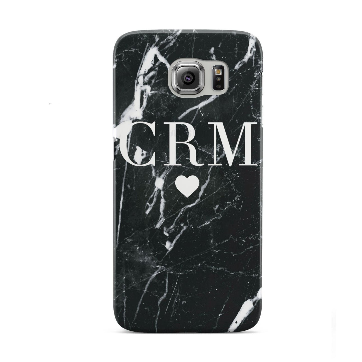 Marble Heart Initials Personalised Samsung Galaxy S6 Case