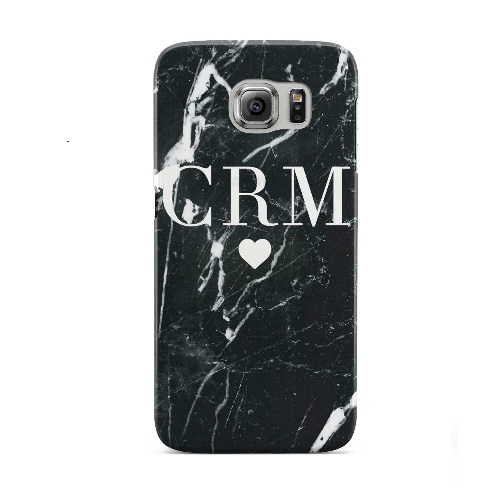 Marble Heart Initials Personalised Samsung Galaxy S6 Case