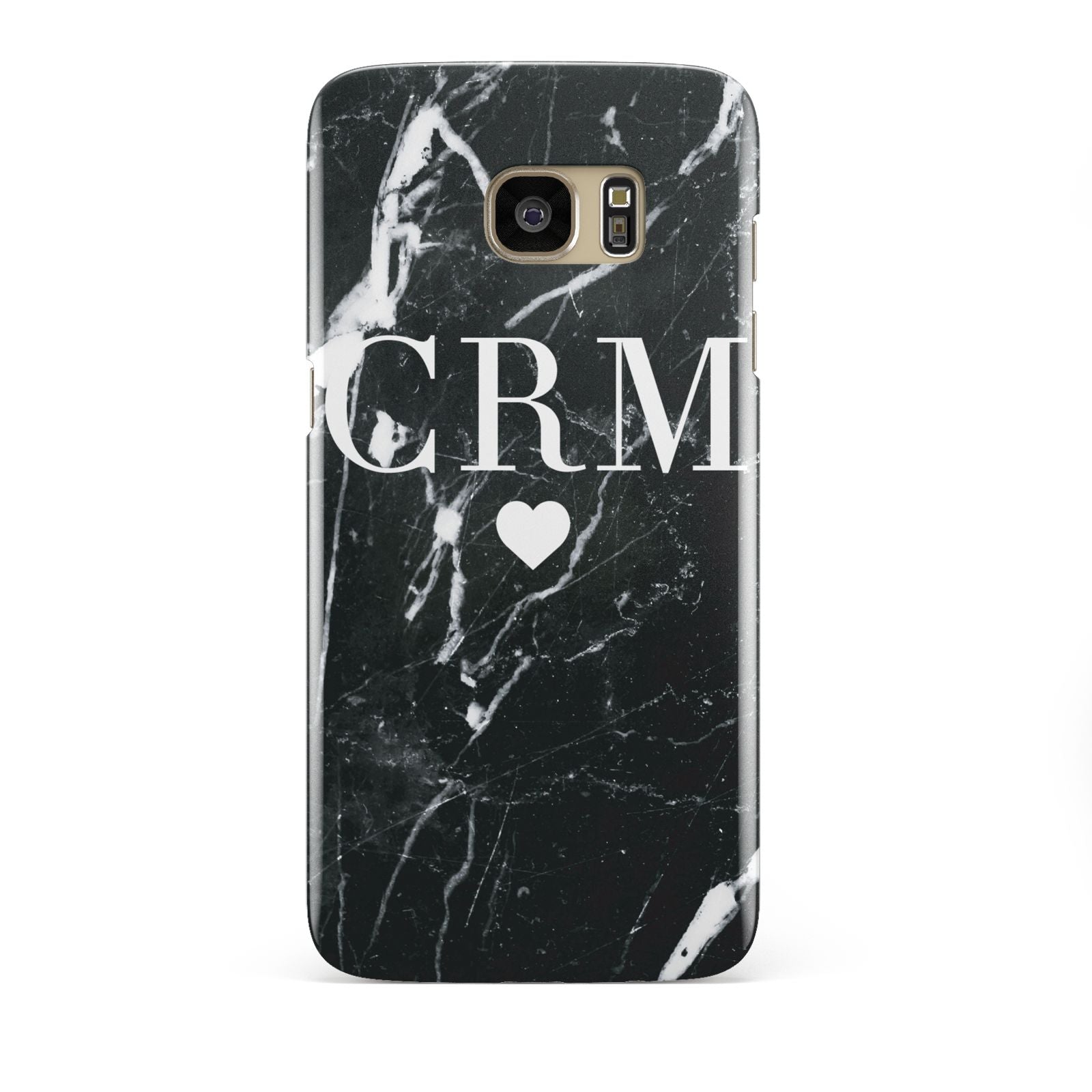 Marble Heart Initials Personalised Samsung Galaxy S7 Edge Case