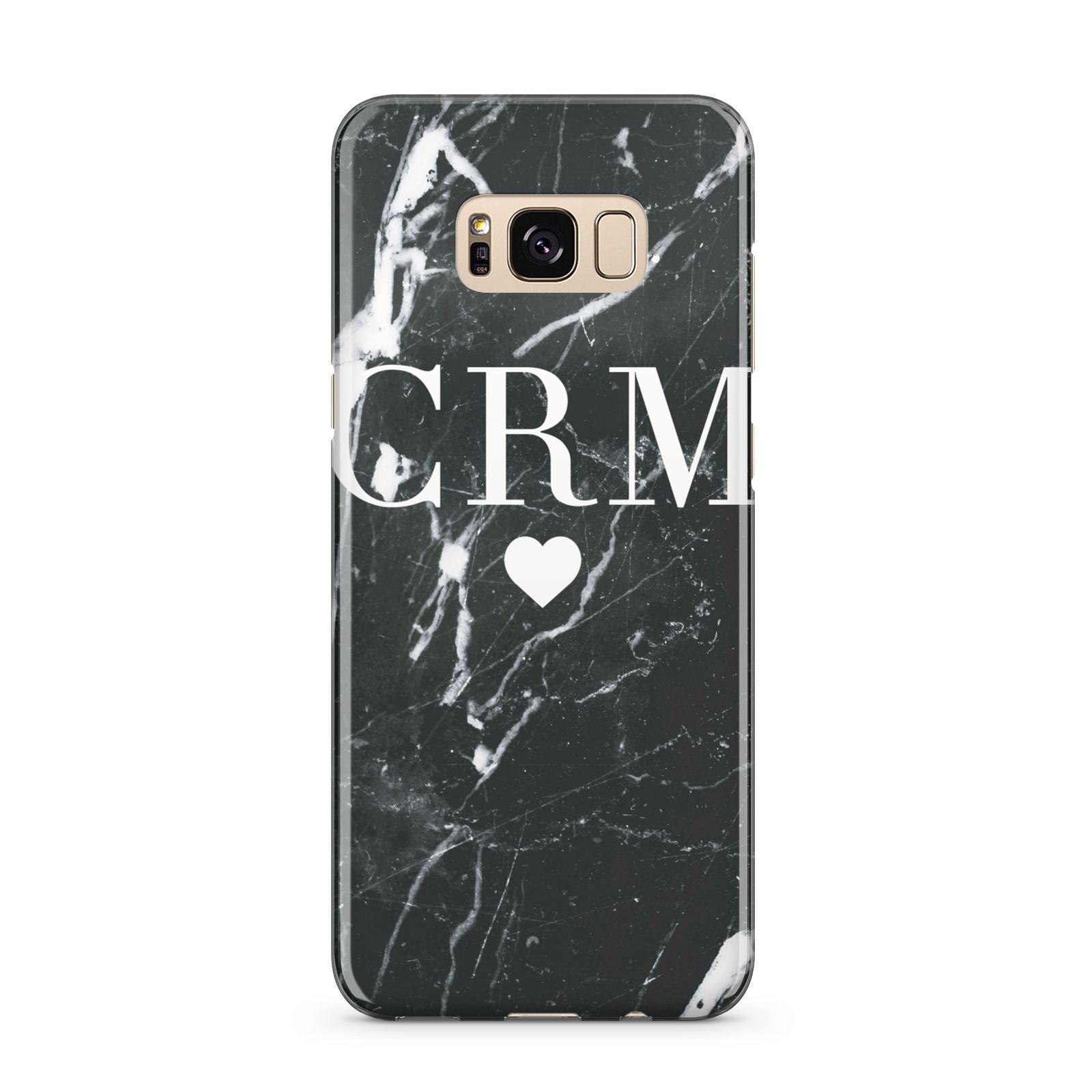 Marble Heart Initials Personalised Samsung Galaxy S8 Plus Case