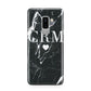 Marble Heart Initials Personalised Samsung Galaxy S9 Plus Case on Silver phone