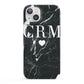 Marble Heart Initials Personalised iPhone 13 Full Wrap 3D Snap Case