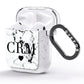 Marble Heart Personalised Initials AirPods Glitter Case Side Image
