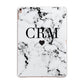 Marble Heart Personalised Initials Apple iPad Rose Gold Case