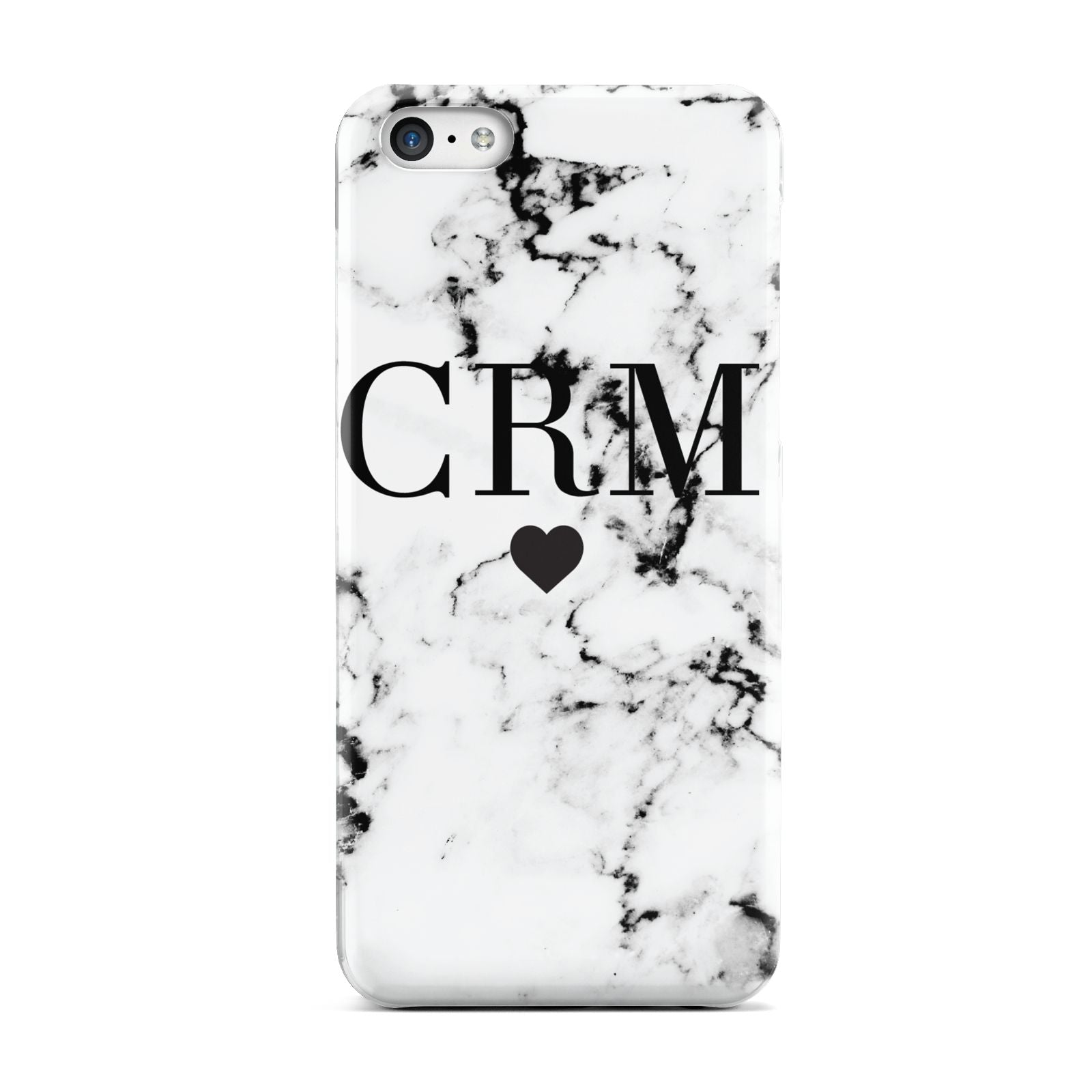Marble Heart Personalised Initials Apple iPhone 5c Case