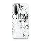 Marble Heart Personalised Initials Huawei Nova 6 Phone Case