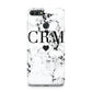 Marble Heart Personalised Initials Huawei Y9 2018