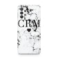 Marble Heart Personalised Initials Samsung A32 5G Case
