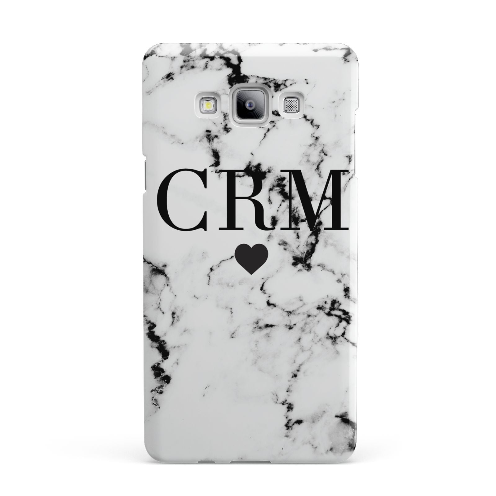 Marble Heart Personalised Initials Samsung Galaxy A7 2015 Case