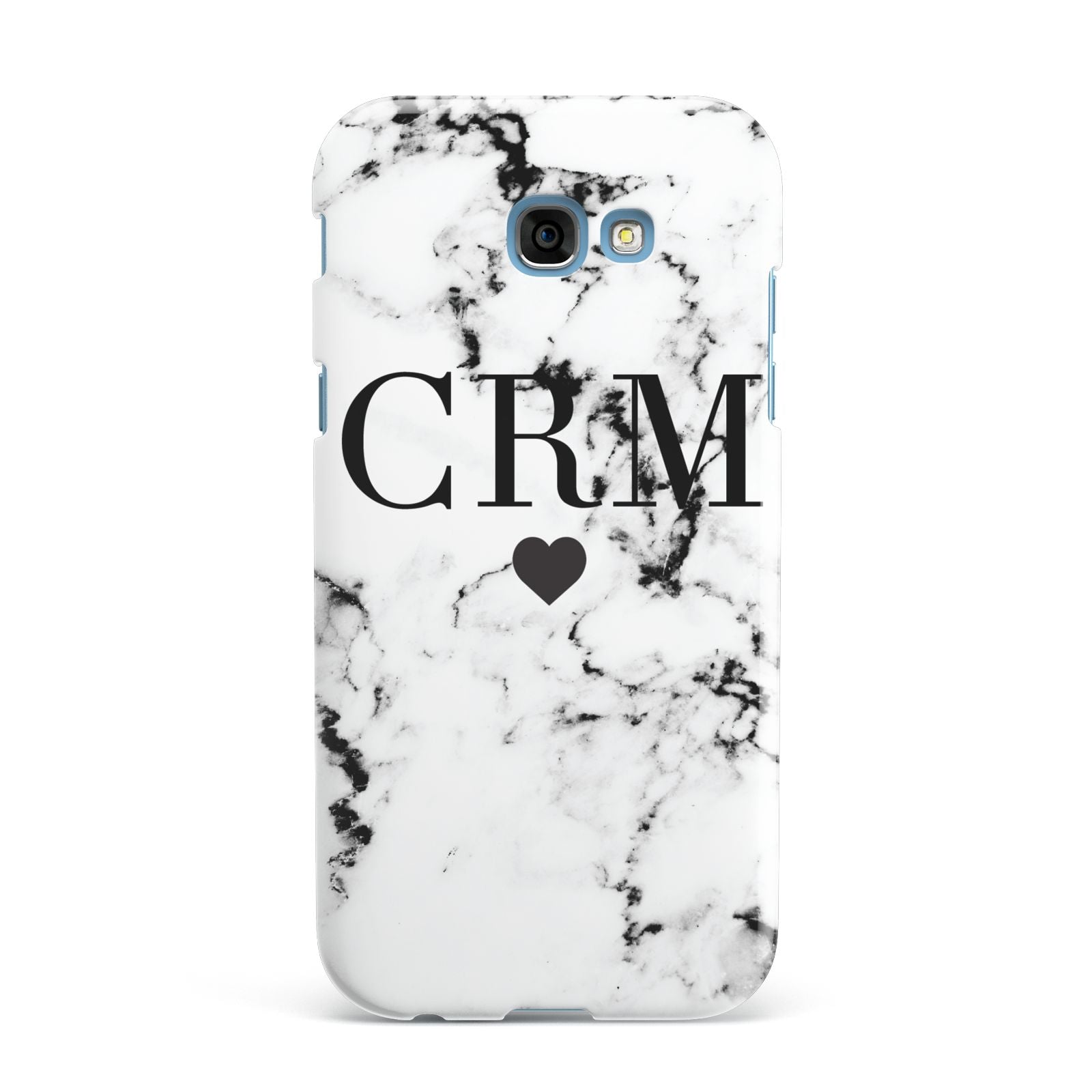 Marble Heart Personalised Initials Samsung Galaxy A7 2017 Case