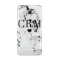 Marble Heart Personalised Initials Samsung Galaxy A8 2016 Case