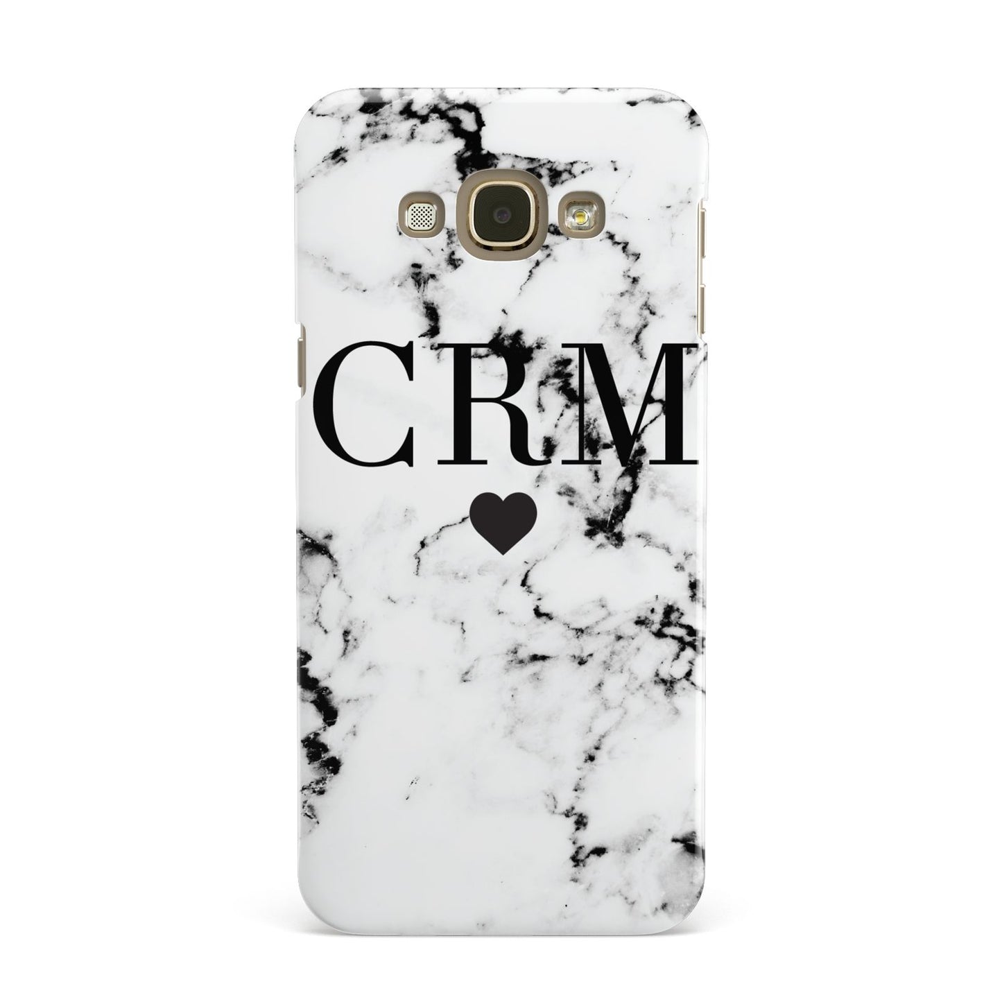 Marble Heart Personalised Initials Samsung Galaxy A8 Case