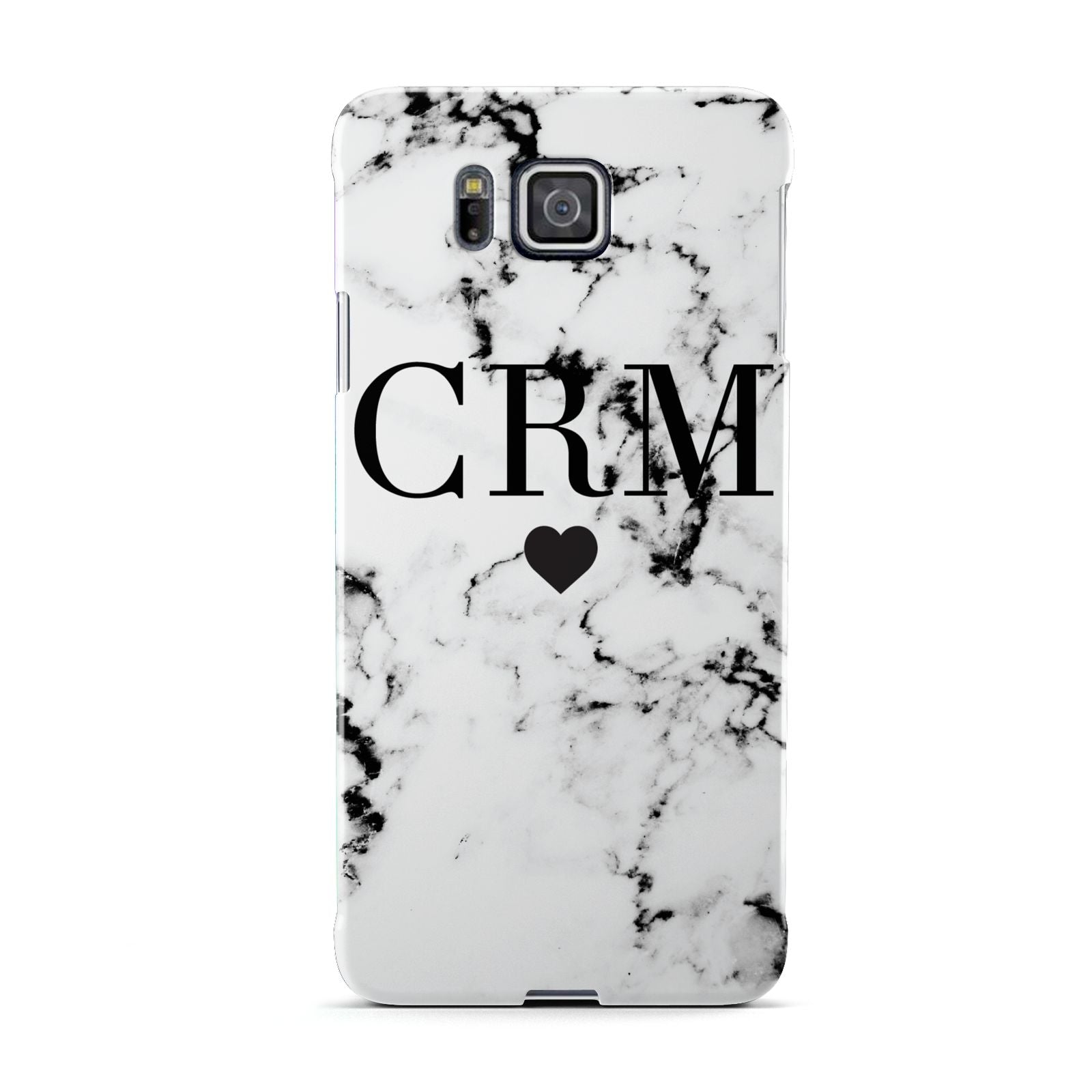Marble Heart Personalised Initials Samsung Galaxy Alpha Case