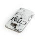 Marble Heart Personalised Initials Samsung Galaxy Case Front Close Up
