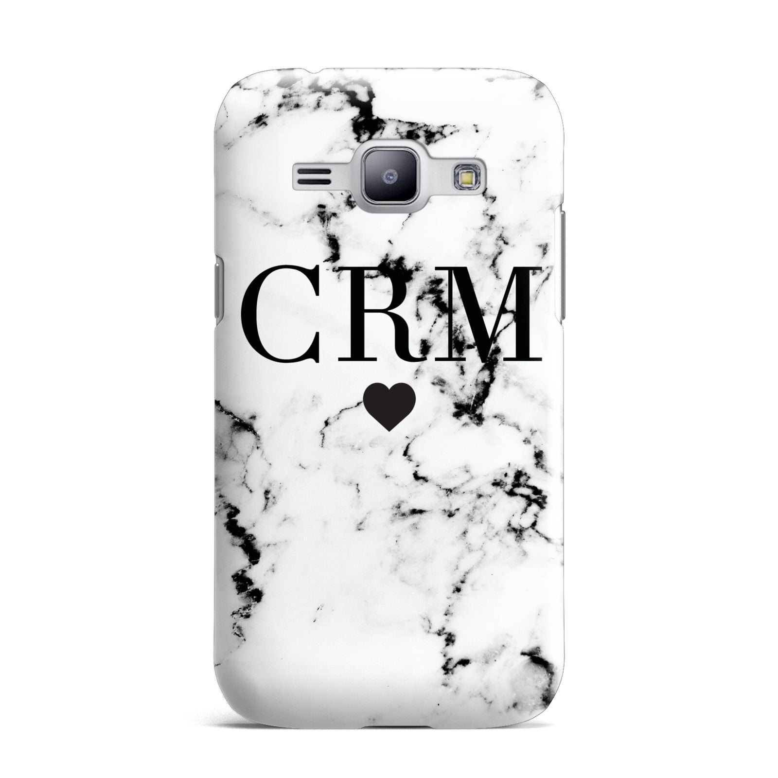Marble Heart Personalised Initials Samsung Galaxy J1 2015 Case