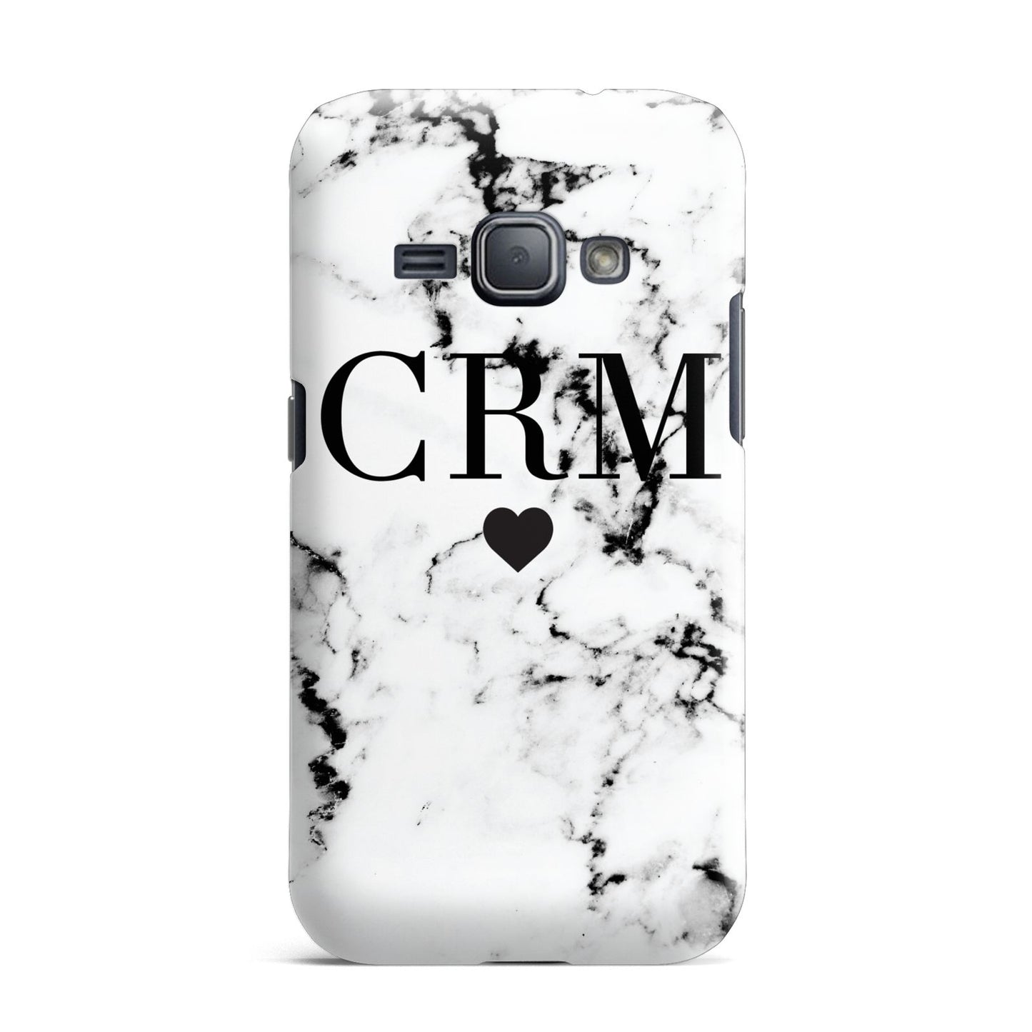 Marble Heart Personalised Initials Samsung Galaxy J1 2016 Case