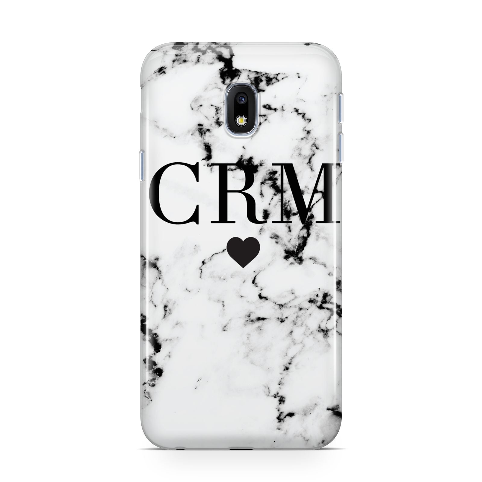 Marble Heart Personalised Initials Samsung Galaxy J3 2017 Case