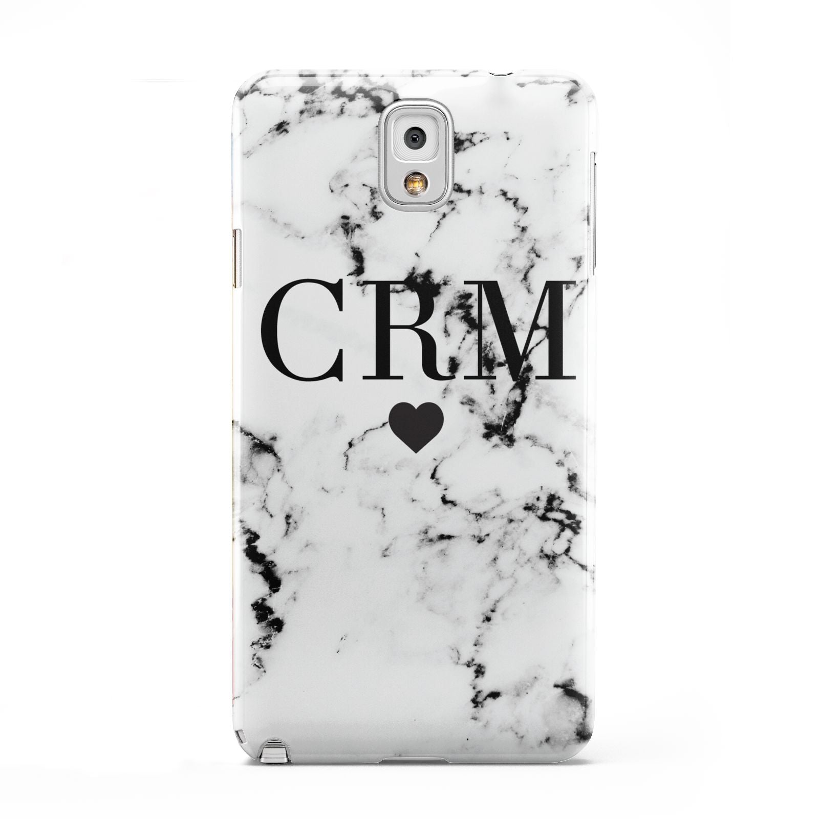 Marble Heart Personalised Initials Samsung Galaxy Note 3 Case