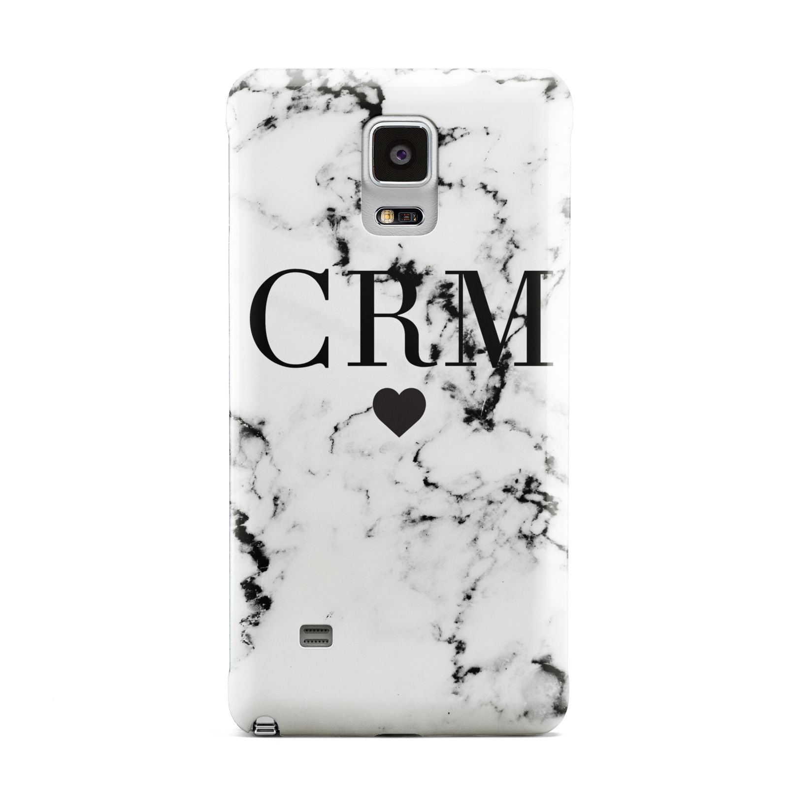 Marble Heart Personalised Initials Samsung Galaxy Note 4 Case