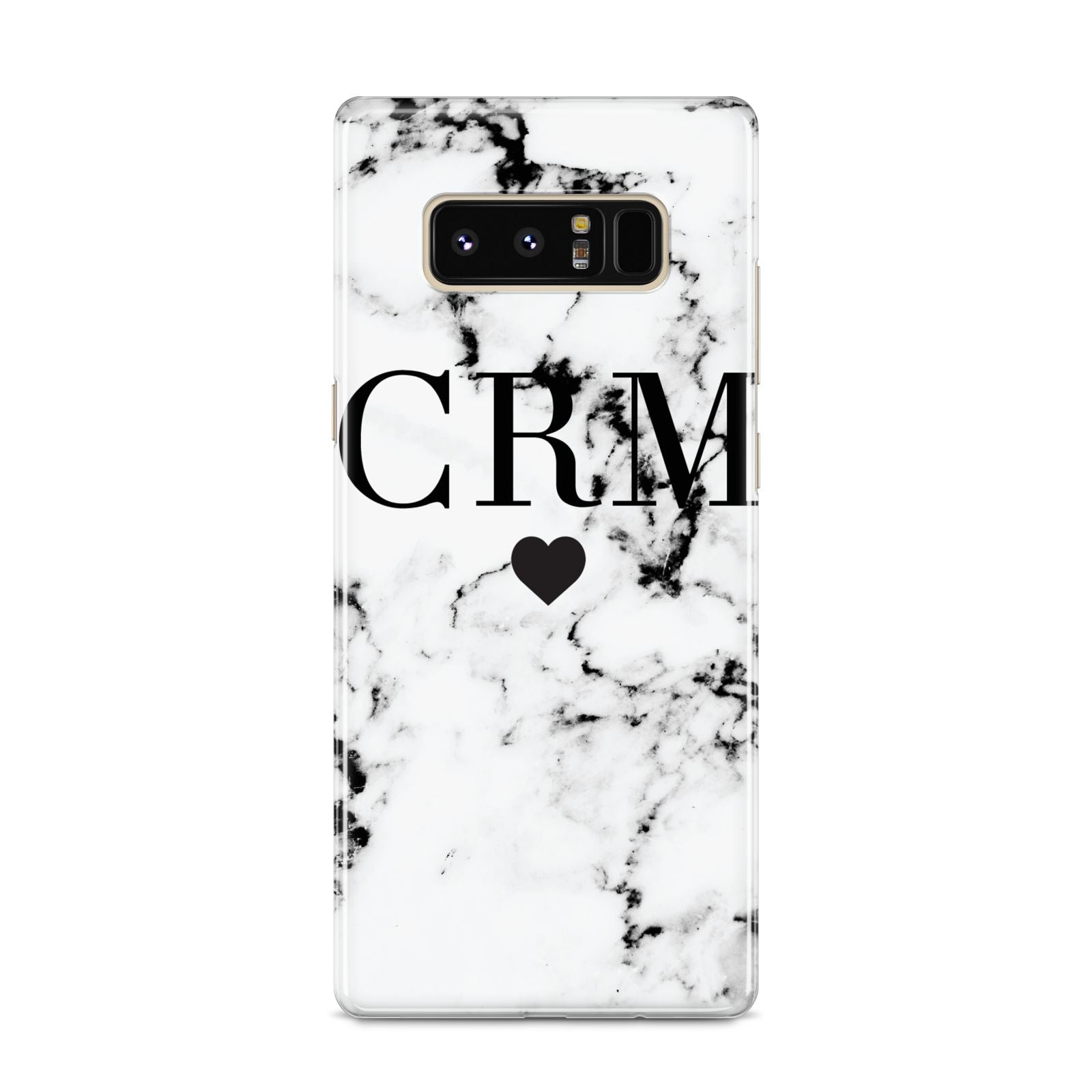 Marble Heart Personalised Initials Samsung Galaxy S8 Case