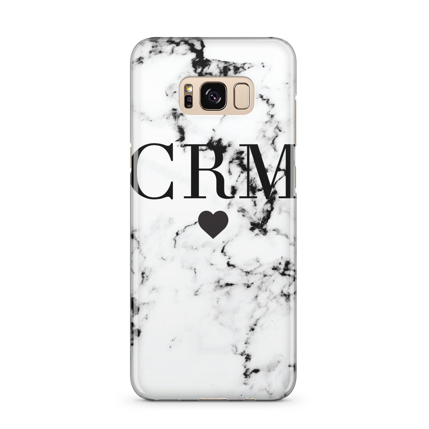Marble Heart Personalised Initials Samsung Galaxy S8 Plus Case