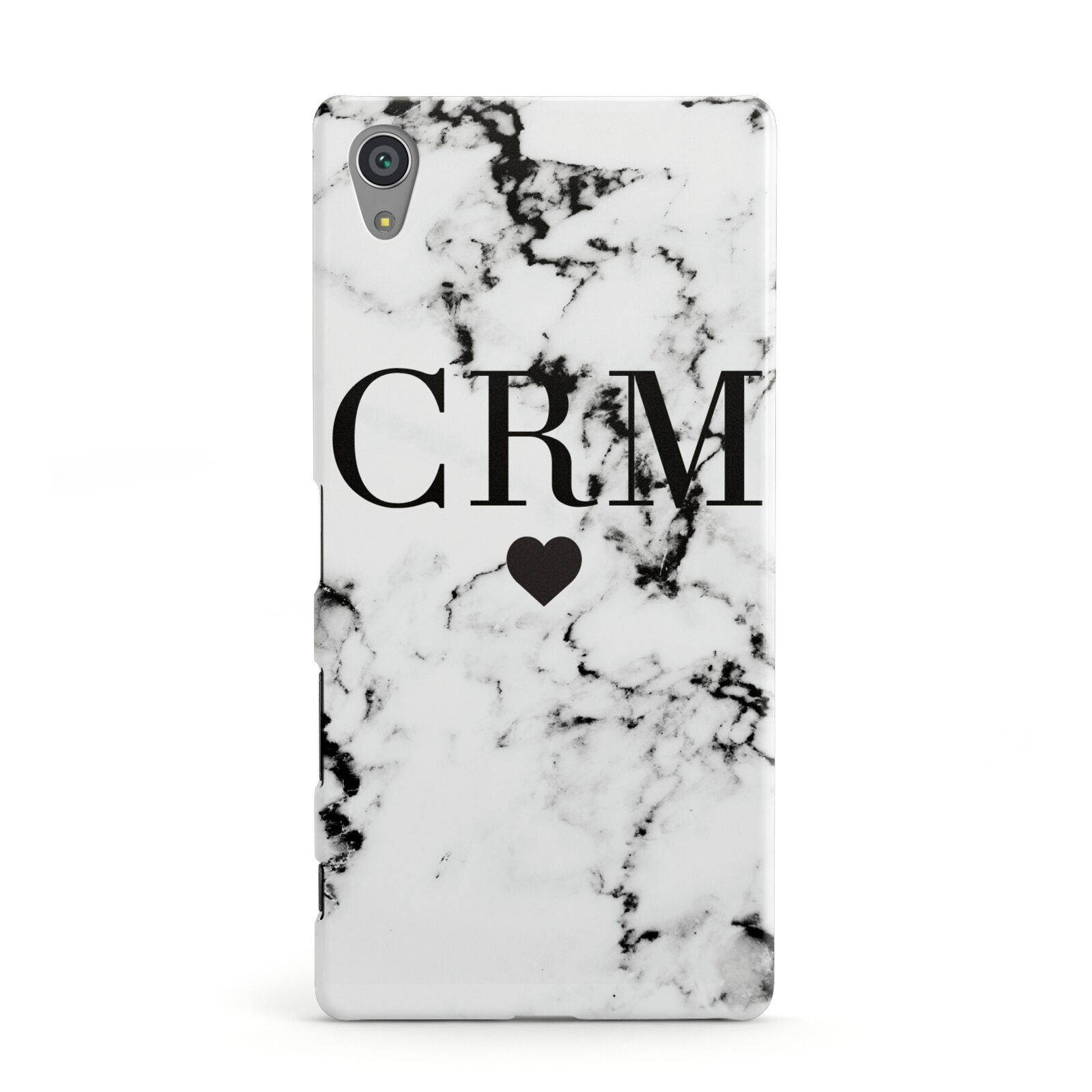 Marble Heart Personalised Initials Sony Xperia Case